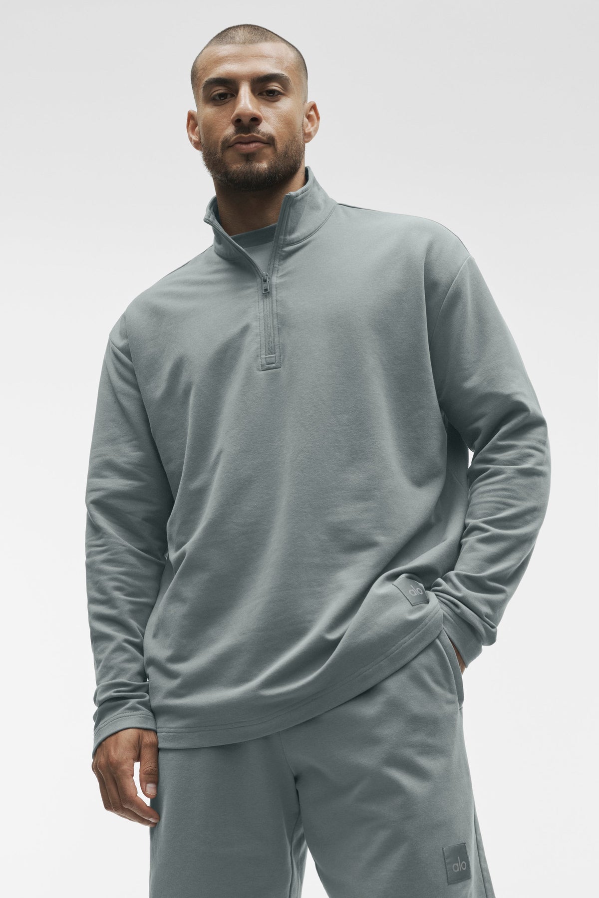 Double Take Long Sleeve 1/4 Zip - Monument
