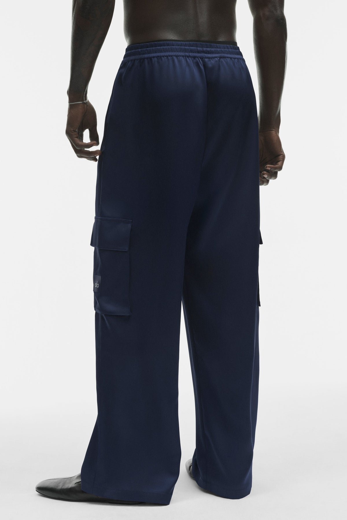 Satin Horizon Straight Leg Cargo Pant - Navy